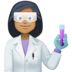 👩🏾‍🔬 woman scientist: medium-dark skin tone display on Facebook